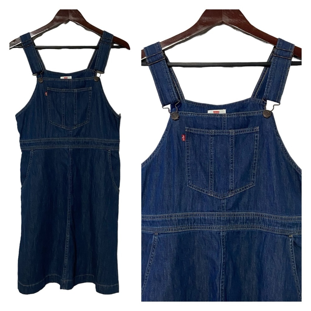 Levi’s Bib Overall Womens Medium Jean Denim Dress Blue